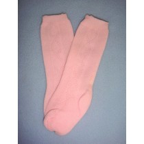 |Sock - Knee-High w_Design - 11-15" Pink (0)