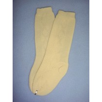 Sock - Knee-High w_Design - 8-11" Ivory (00)