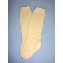 Sock - Knee-High w_Open Weave Pattern - 21-24" Ivory (6)