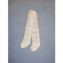 Stocking - Lattice - 15-18" White(2)