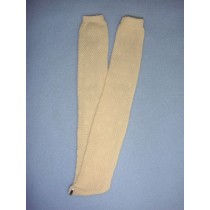 |Stocking - Long Design Pattern - 15-18" Ivory (2)
