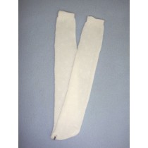 |Stocking - Long Design Pattern - 15-18" White (2)