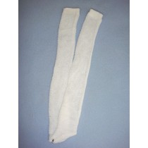 |Stocking - Long Open Weave - 18-20" White (4)