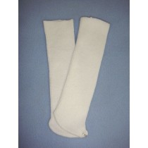 |Stocking - Long Plain Cotton - 18-20" White (4)