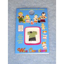 |WC Child Outfit - Green Striped Top & Black Pants