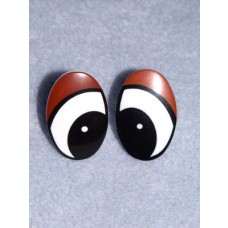 Eye - Oval 15mm Black_Brown (25 pair) Pkg_50