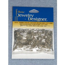 l1_4" Glass Silver Lined Bugle Beads - Silver - 6 gram