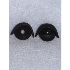 22mm Black Eyelids -pair  Pkg_25