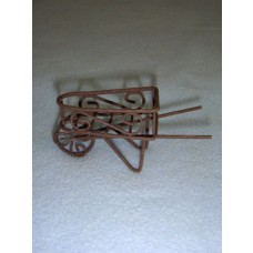 3" Miniature Rustic Metal Wheelbarrow