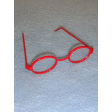 Glasses - Oval - 3" Red