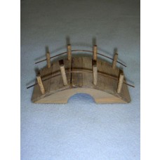 4" Miniature Rustic Wooden Bridge