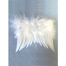 6" x 5 1_2" White Feather Angel Wings