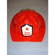 8 1_4" Red Plastic Fire Chief Hat