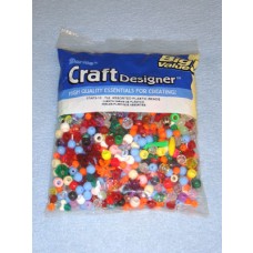 lAssorted Plastic Beads 7 oz bag