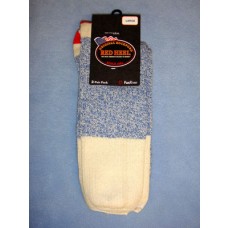 Blue Red Heel Socks (Large) Pkg_4 Socks