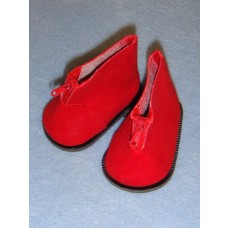 lBoot - Ankle w_Zipper - 3" Red Suede