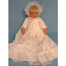 Christening Gown & Bonnet -17" Doll