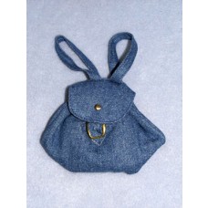 Doll Backpack - 4" x 4" Denim Blue