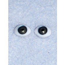 Doll Eye - 10mm Blue_Green Flat Back 4 Pr