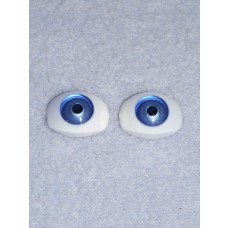 Doll Eye - 15mm Blue Flat Back 2 Pr
