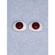 Doll Eye - 15mm Brown Flat Back 2 Pr