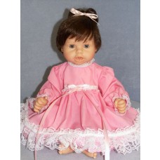 Dress - Pink w_Lace Trim 19-22" Doll