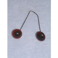 Glass Eye on Wire - 16mm Deep Amber
