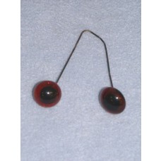 Glass Eye on Wire - 20mm Deep Amber
