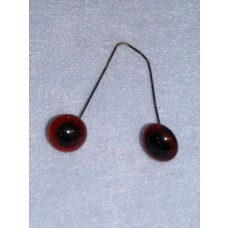 Glass Eye on Wire - 10mm Deep Amber