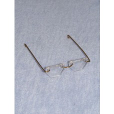 Glasses - Hexagon - 3 1_4" Gold Wire