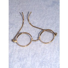 Glasses - Round - 3" Gold Wire