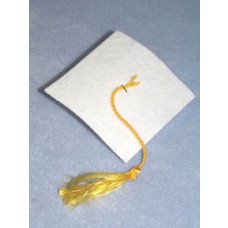 Hat - Graduation - 2" White