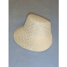Hat - Straw Bonnet - 4 3_4" White
