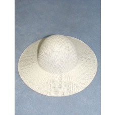 Hat - Straw Picture - 8 1_2" White