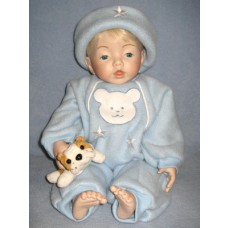 Light Blue Fleece Outfit - 21" Doll