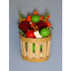 lMiniature Fall Basket w_Fruits & Vegetables