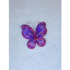 Organza Butterflies - 2" Purple Pkg_12