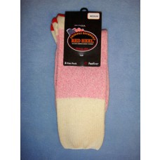 Pink Red Heel Socks (Medium) Pkg_4 Socks