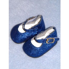 lShoe - Elegant Ankle Strap - 2 3_4" Blue Glitter
