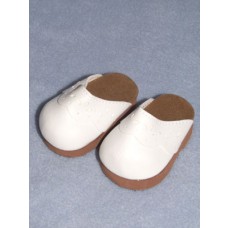 lShoe - Scallop Clogs - 3" White