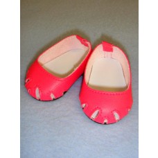 lShoe - Toe-Cut Flats - 2 3_4" Dark Pink