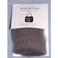 Smoke Grey Wool Roving for Needlefelting - 12