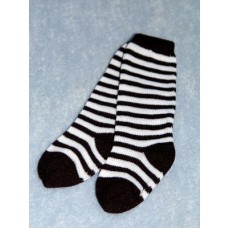 Socks-Striped Knee-18-20" Blk_Wht 4