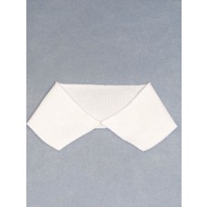 Solid White Knit Collar