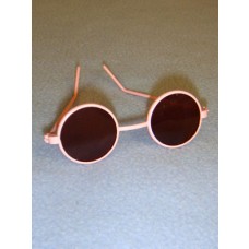 Sunglasses - Round - 3" Pink