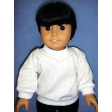 Sweatshirt - White - for 18" Dolls