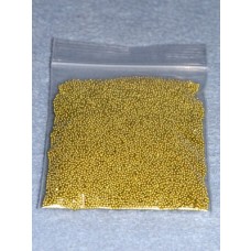 1 - 1.25mm Gold Glass Beads - 2 oz.