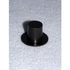 1 1_2" Black Plastic Top Hat - Pkg_6