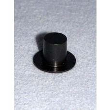 1 1_8" Black Plastic Top Hat - Pkg_6