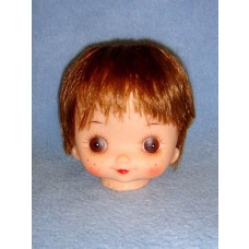 4" Doll Head w_Brown Hair